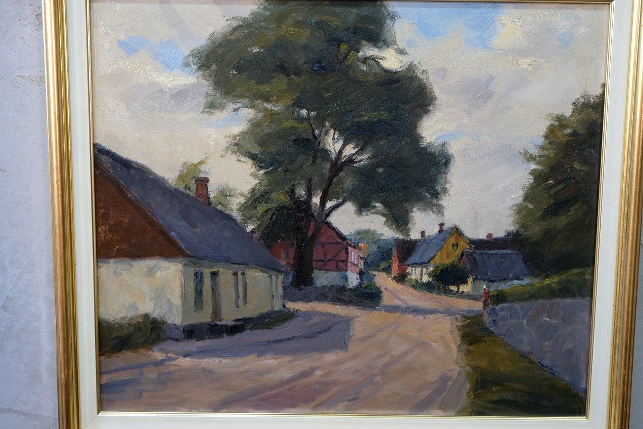 Gustav Berlin, Swedish painting, Oil on Panel, 1967