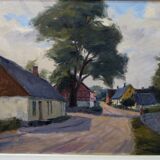 Gustav Berlin, Swedish painting, Oil on Panel, 1967