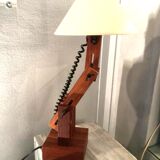 Daniel Pigeon's solid oak articulated lamp