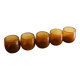 5 amber blown bubble glasses