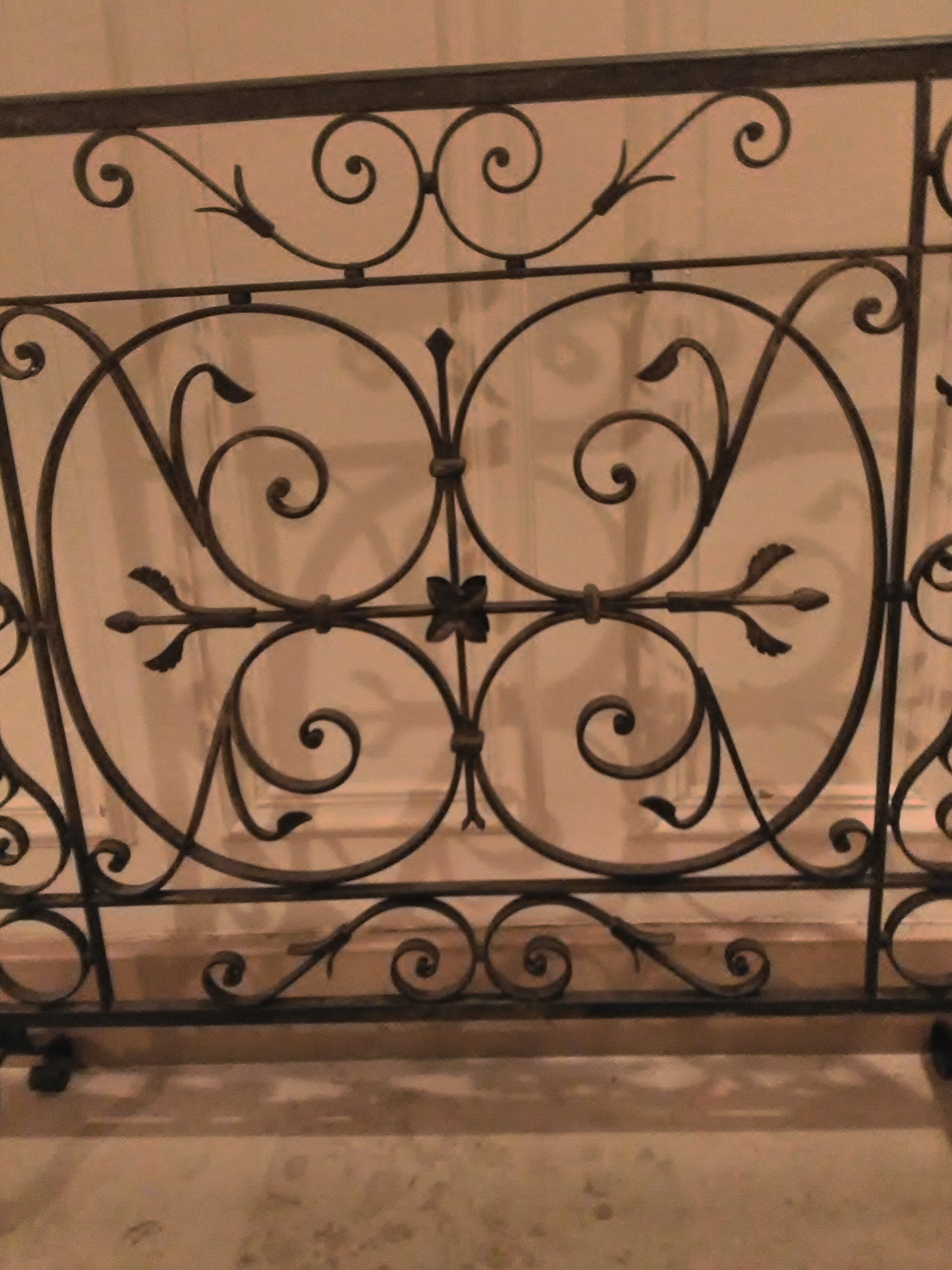 fireproof fireplace wrought iron