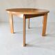 Brutalist extendable table in solid elm by Maison Regain, 1970s.
