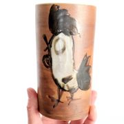 Set of 4 ceramic pieces by Madeleine Brault, Pottery of the Dove