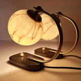 Pair of bauhaus art deco lamps 30s