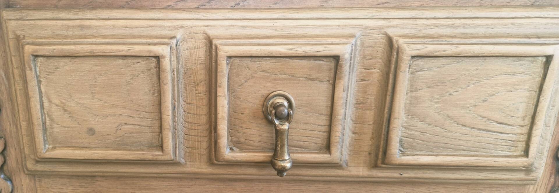 Oak and pine chest of drawers, 1950s.