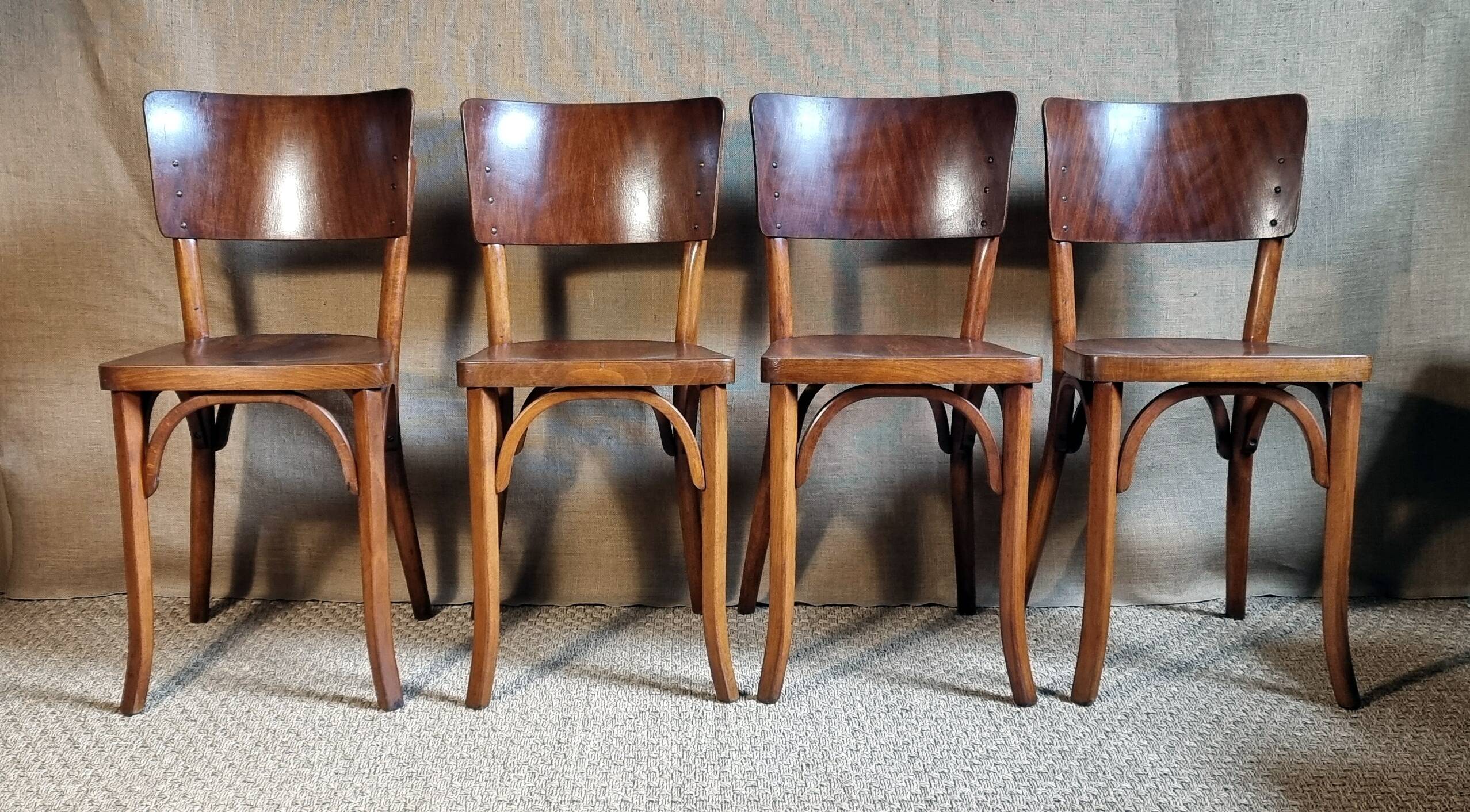 4 Baumann bistro chairs from the 1930s