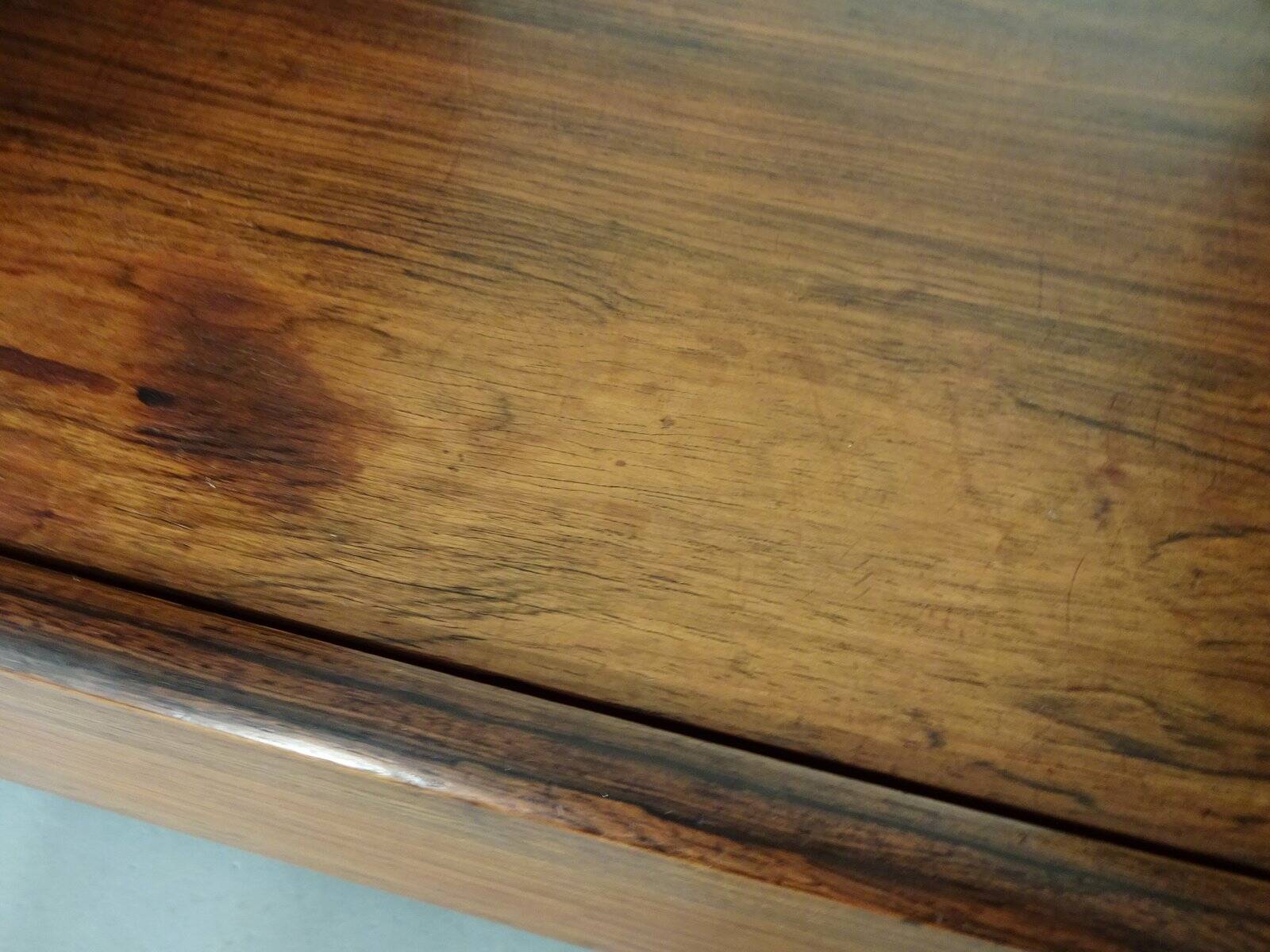 Danish Rosewood & Glass Side Table, 1960s