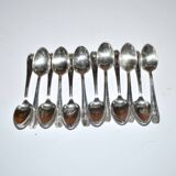 LCF set of 12 small mocha coffee spoons silverware design 1950 French cutlery