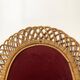 Oval rattan mirror style Franco Albini - 1960's