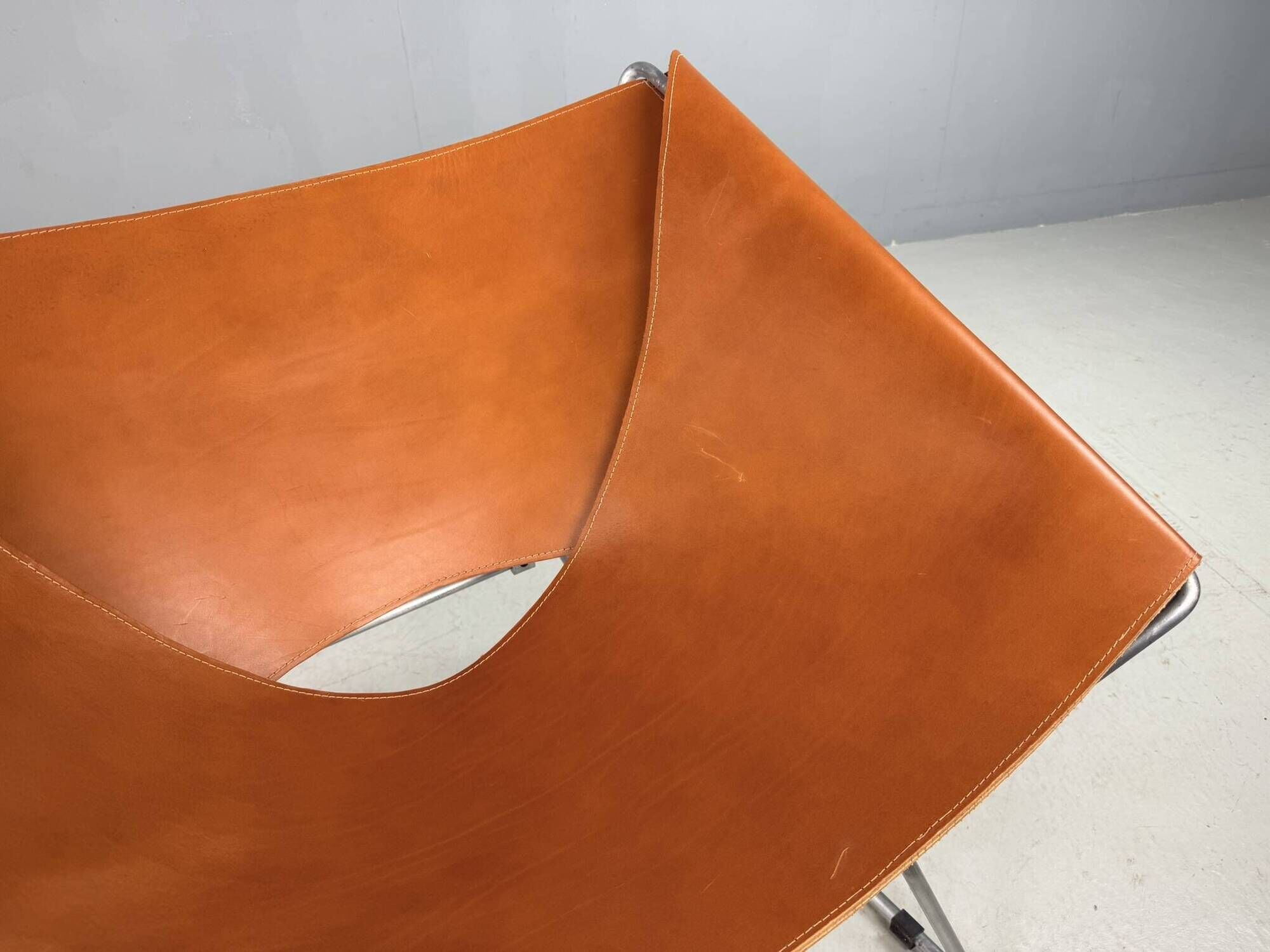 Pierre Paulin AP-14 cognac leather armchair for A. Polak, 1955