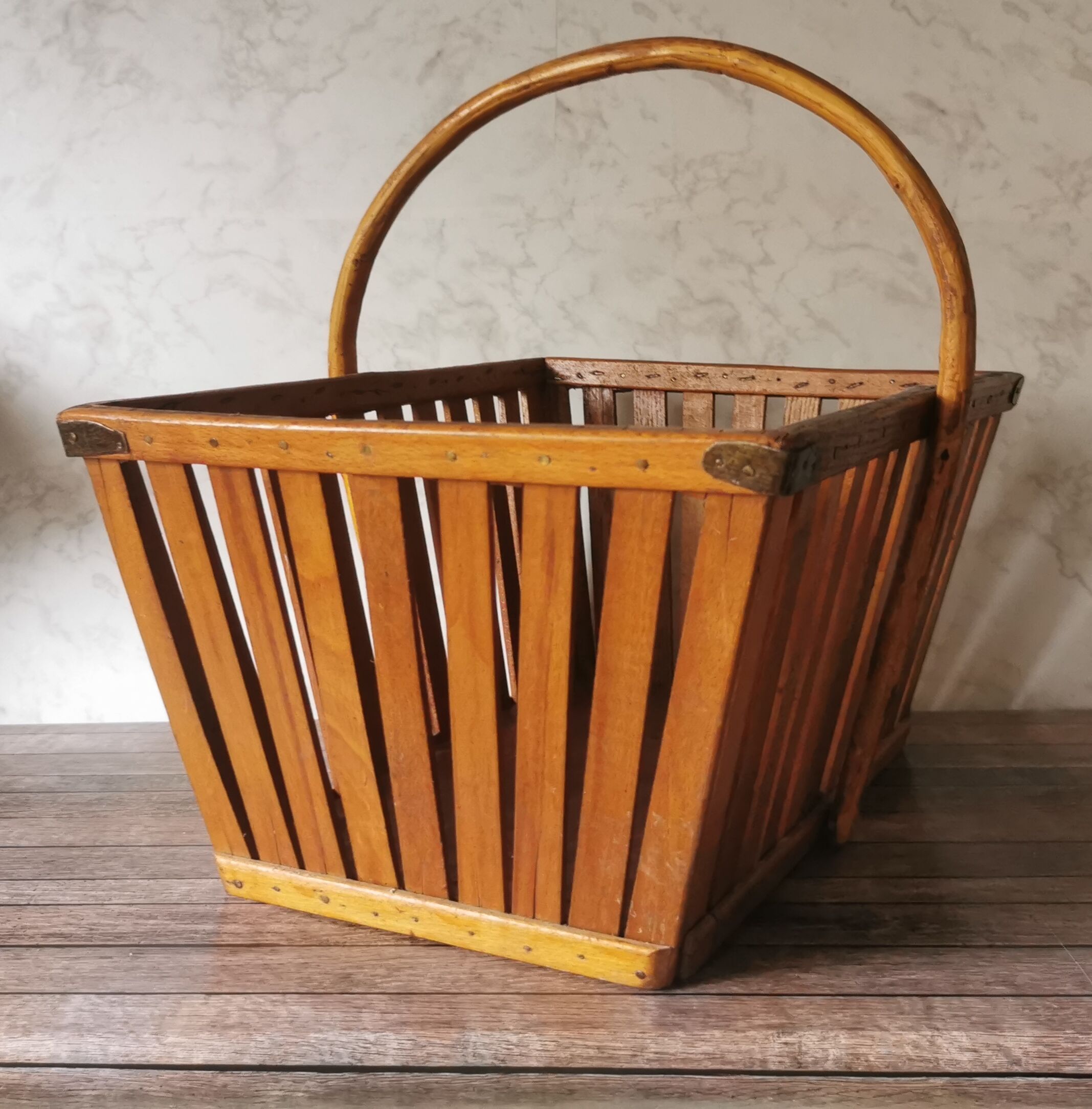 Old wooden basket