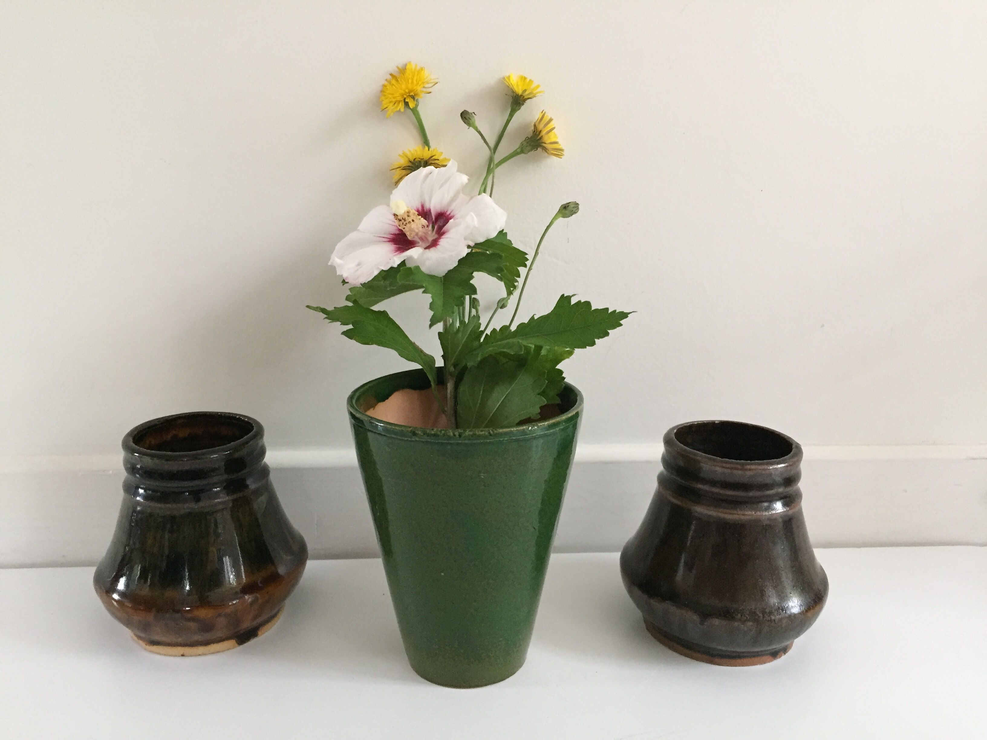 Set of 3 vintage ceramic vases