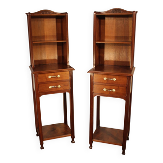 Pair of Art Nouveau bedside tables