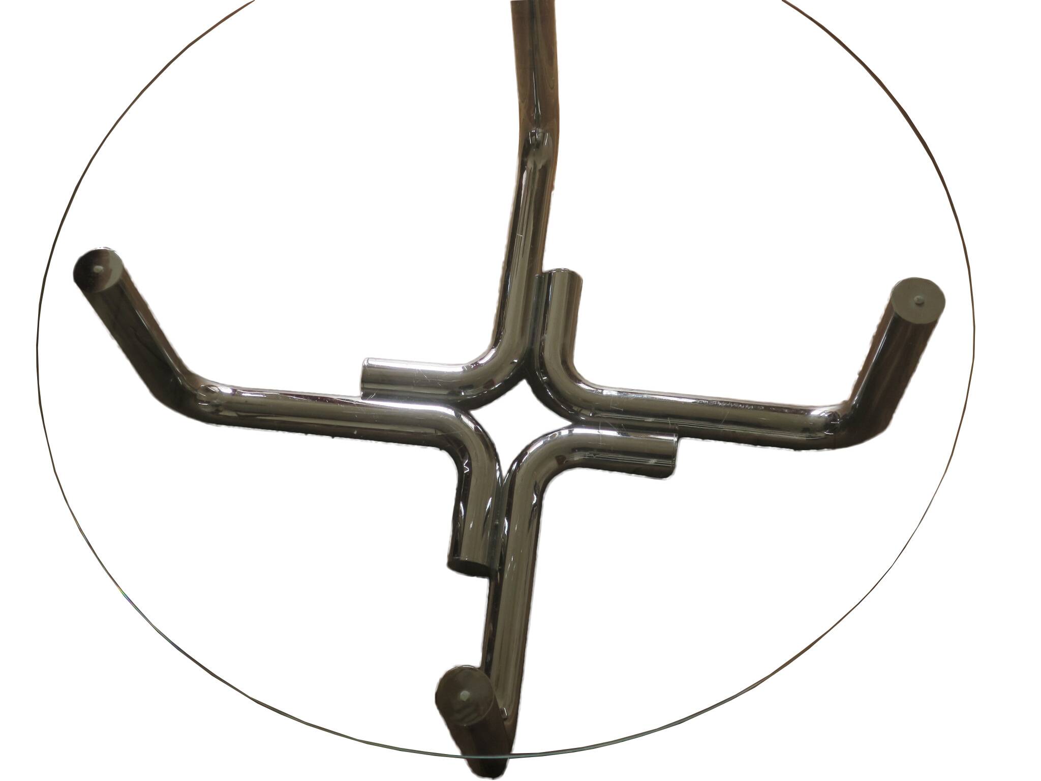 Tubular steel and glass coffee table, 1960s