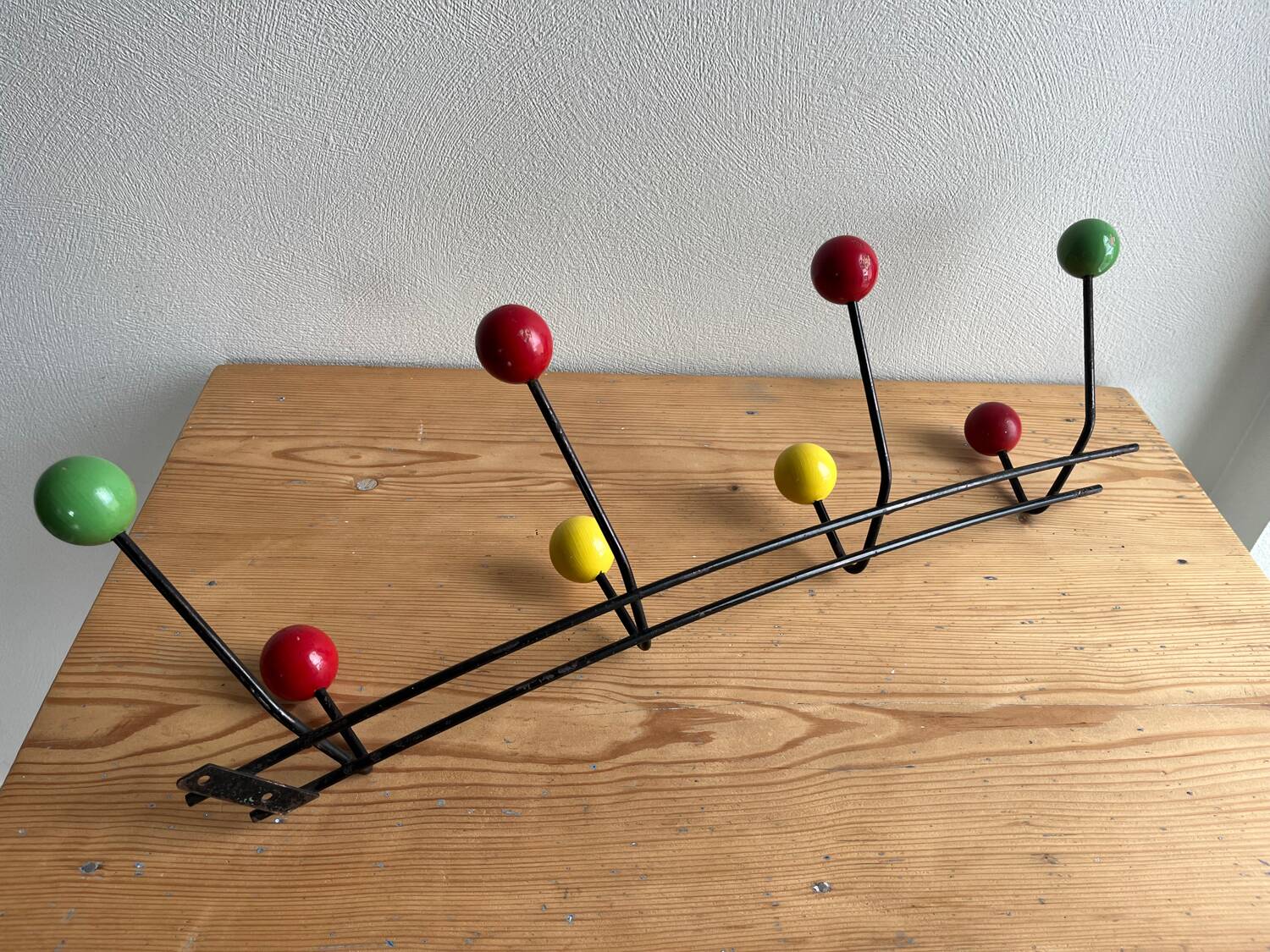 Vintage ball coat rack / hook in colours