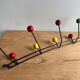 Vintage ball coat rack / hook in colours