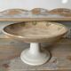 Patinated ironware compote dish, antique fruit bowl.
