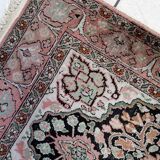 Handmade vintage Persian Tabriz silk rug 78cm x 133cm 1950s - 1С1150