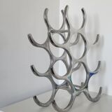 Aluminum wine rack shelf bottle rack for 9 bottles