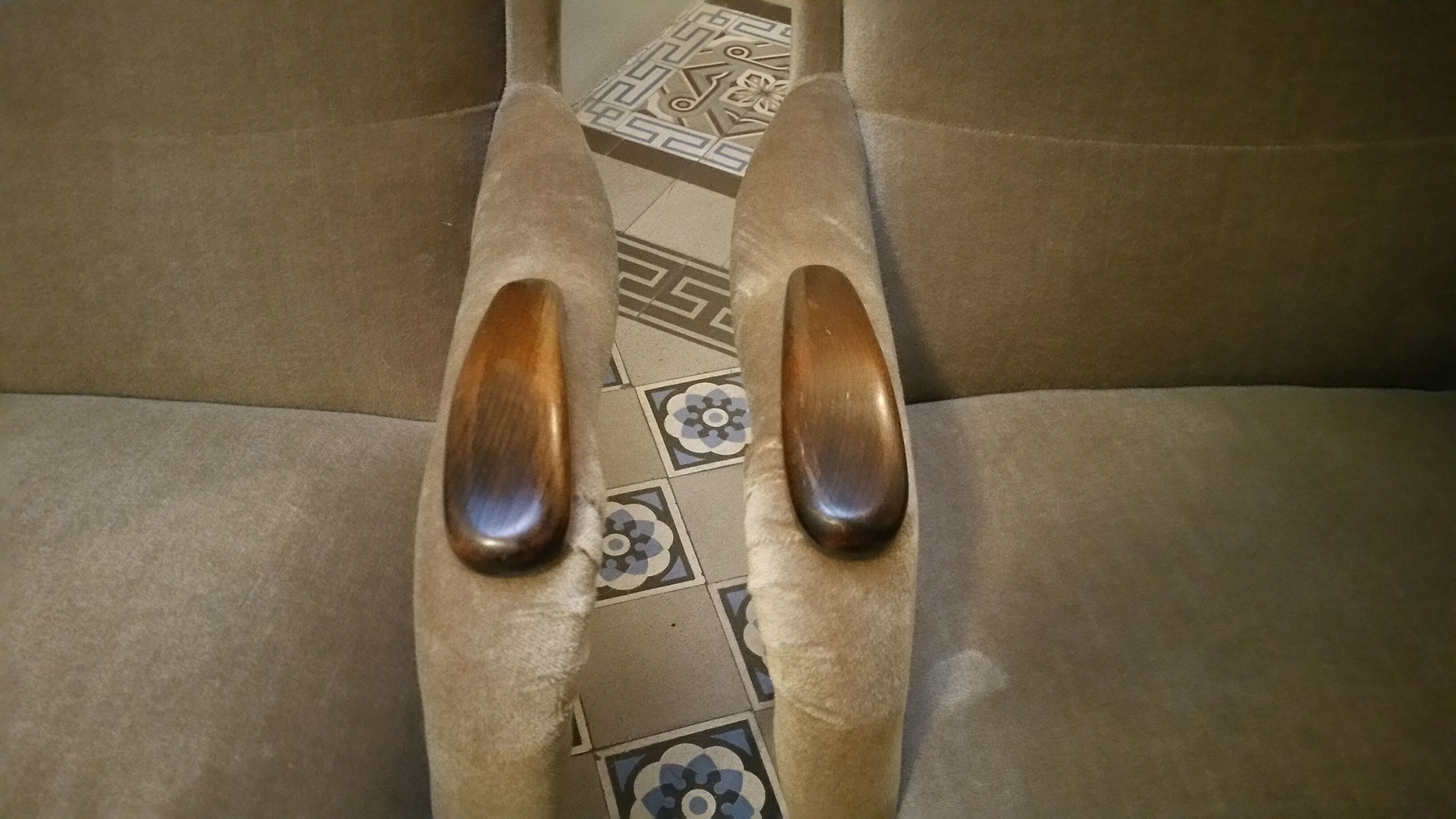 Pairs of armcchairs Danish 50/60s Arno Votteler knoll