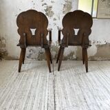 Pair of Savoyard armchairs