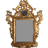 Antique leaded mirror – Gilded wood – Louis XV style – Spain 18th century