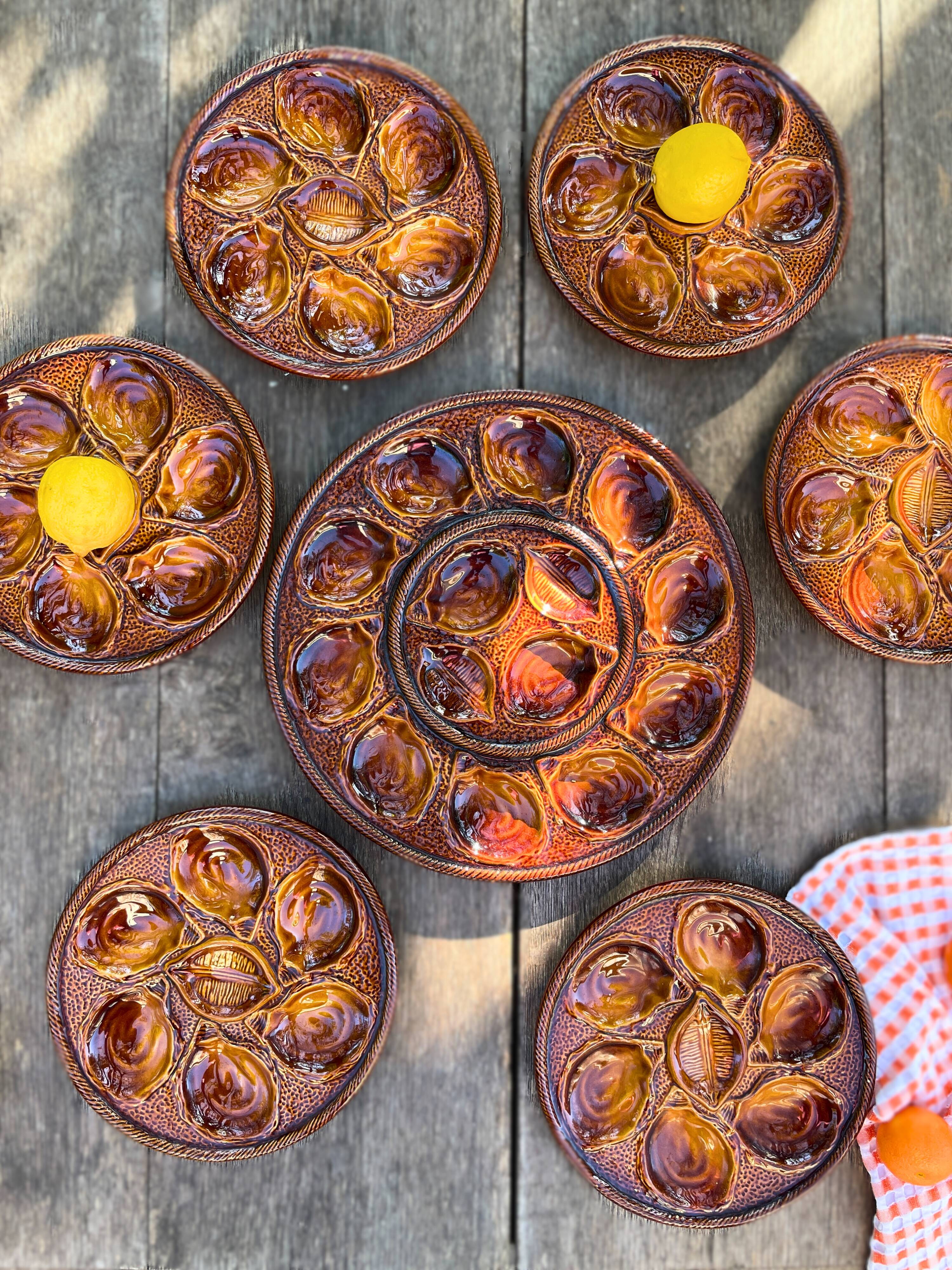 St Clément ceramic oyster plates