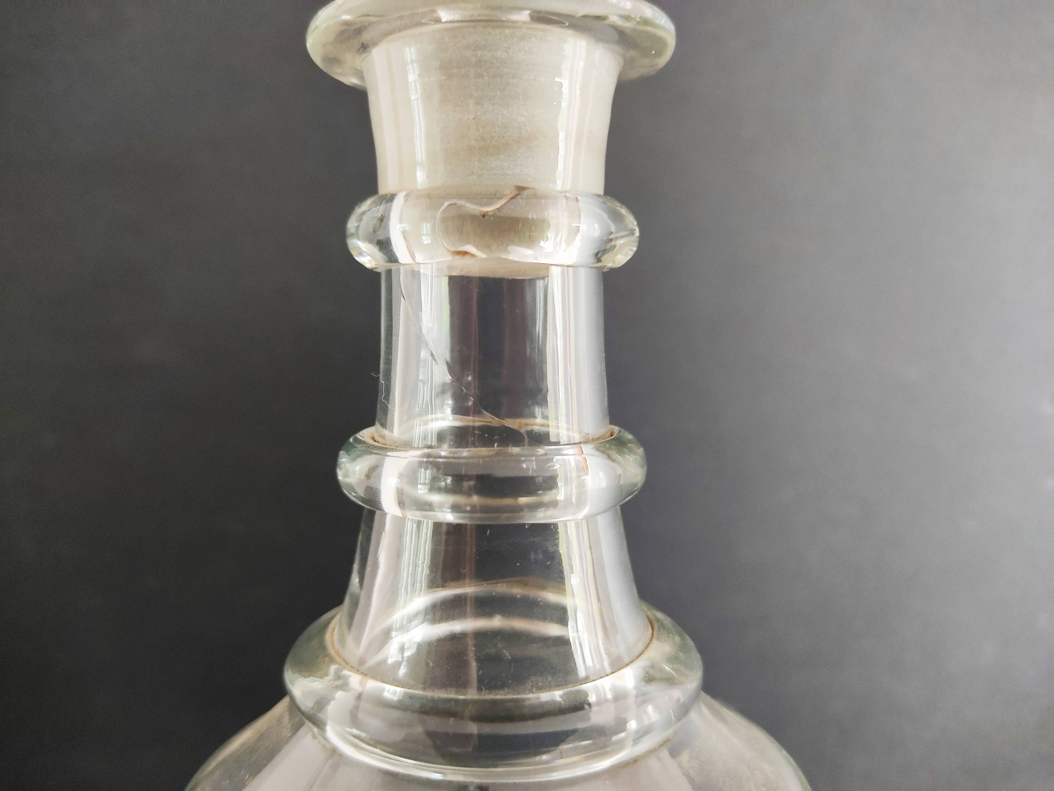 Glass carafe blown around 1900