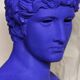 Grand buste homme Apollon grec romain sur socle