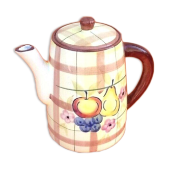 Cafetière céramique à décor de Fruits