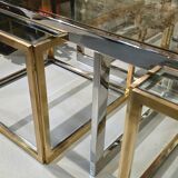 Coffee table with four nesting tables, Maison Charles, France, circa 1970.