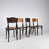Set of 4 vintage Thonet dining chairs, 1930s
