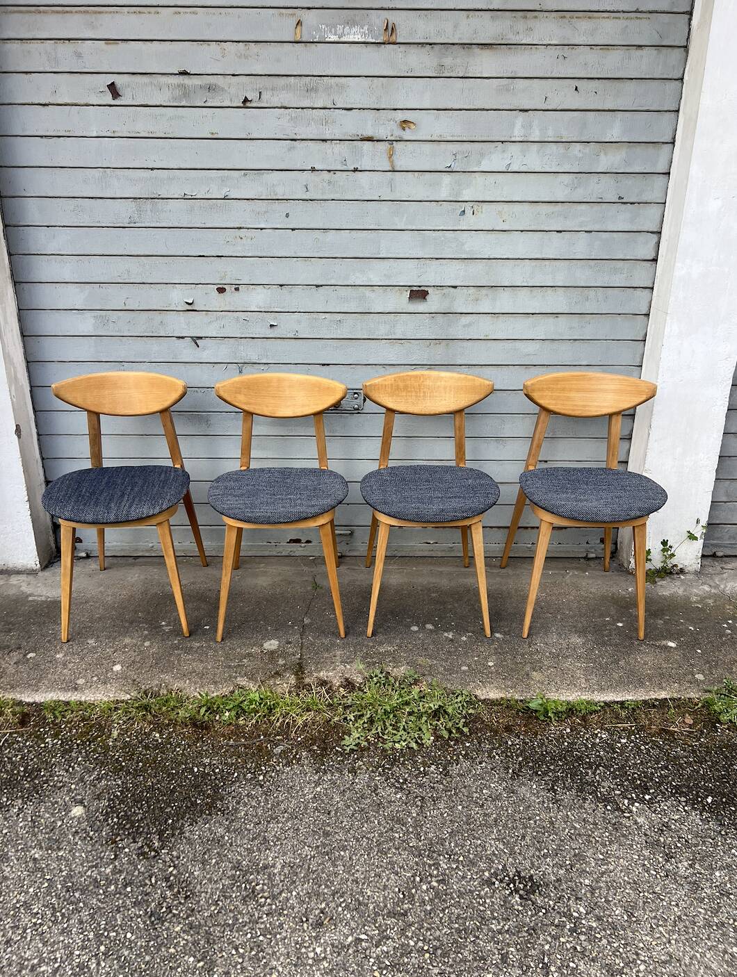 (Lot) 4 Baumann Fontania chairs 1960 (Fully restored)