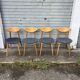 (Lot) 4 Baumann Fontania chairs 1960 (Fully restored)