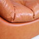 Flexible sofa, orange vinyl and foam, France, circa 1970