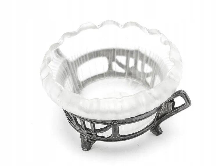 A4F Sugar Bowl in Secessionist Style with Opaline Insert