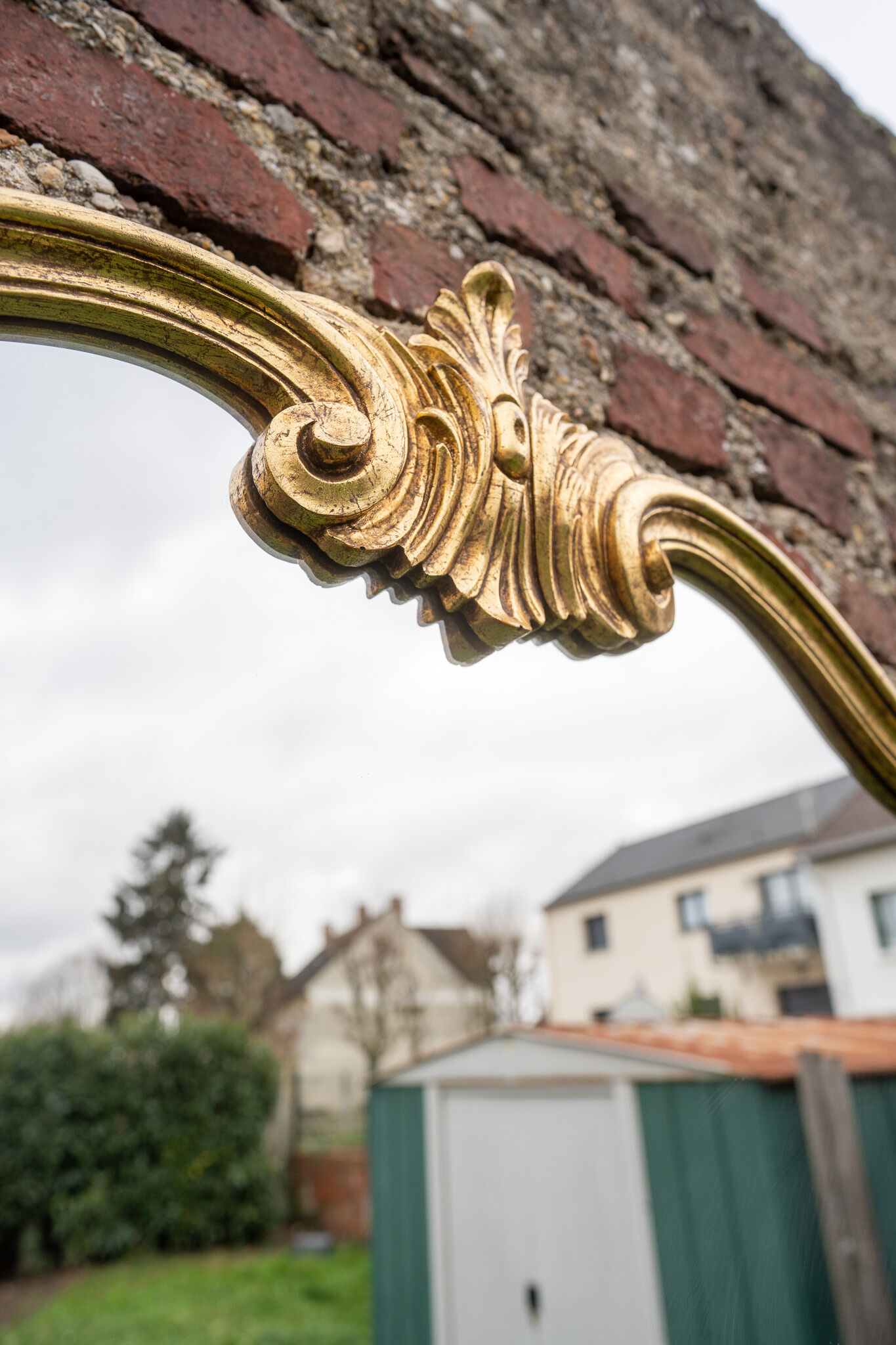 Vintage golden mirror 76x63