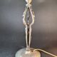 Art Nouveau lamp base – Hammered metal & stylised Ginkgo leaves –