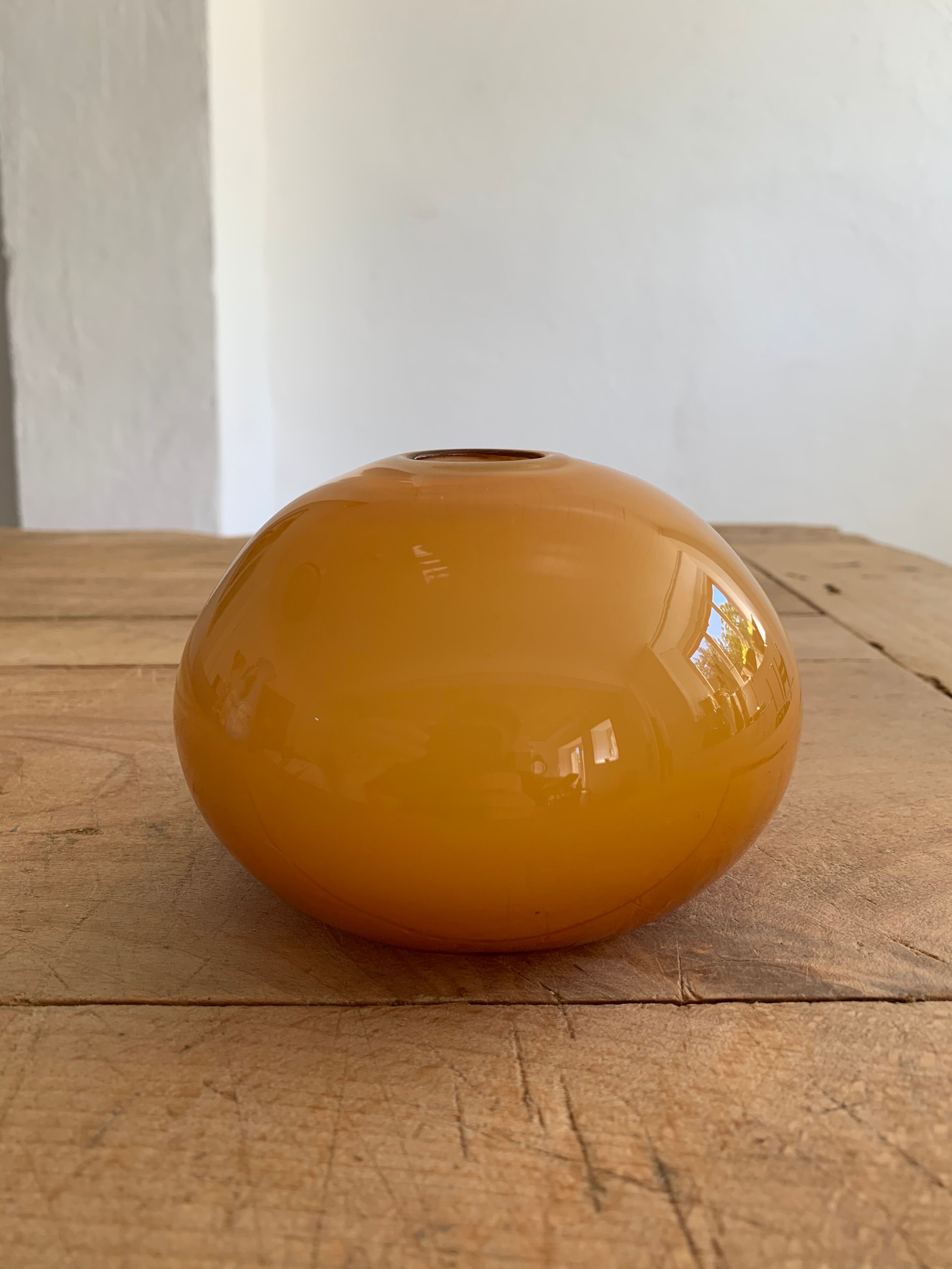 Vintage Murano glass ball vase