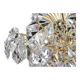Chandelier in gilded brass and crystal glass by Kinkeldey, Germany, 1970s.