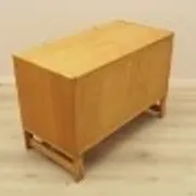 Danish oak and ash veneered chest of drawers with extendable top, 1970s