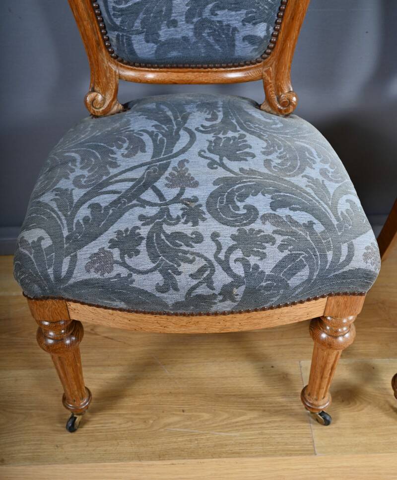 Paire de chaises en chêne, style Louis-Philippe, milieu XXème