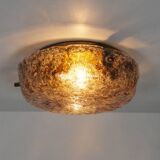 Petite applique murale en laiton et verre de Murano de Hillebrand