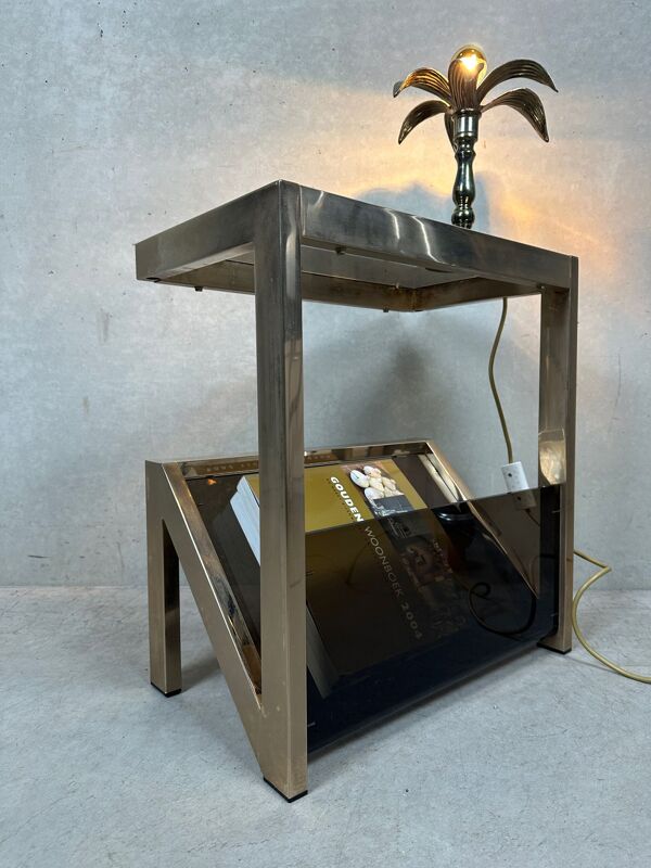 Table d'appoint vintage / porte-revues – Belgochrom