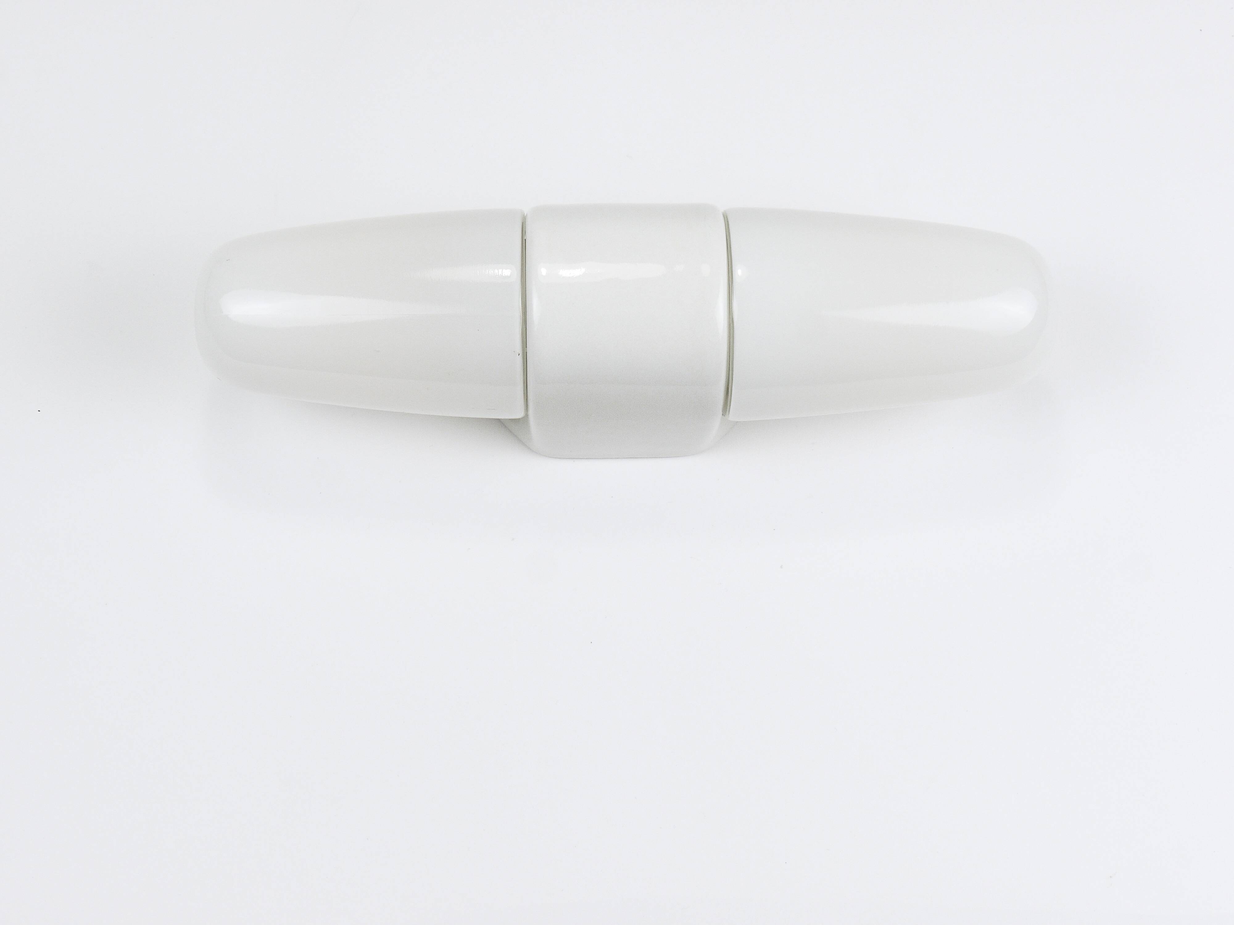 Wilhelm Wagenfeld Bauhaus White Double Sconce Wall Light, Germany, 1950s