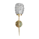 Vintage glass and gold metal sconce