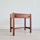 Mahogany bedside table by Jacques Hauville for Roche Bobo