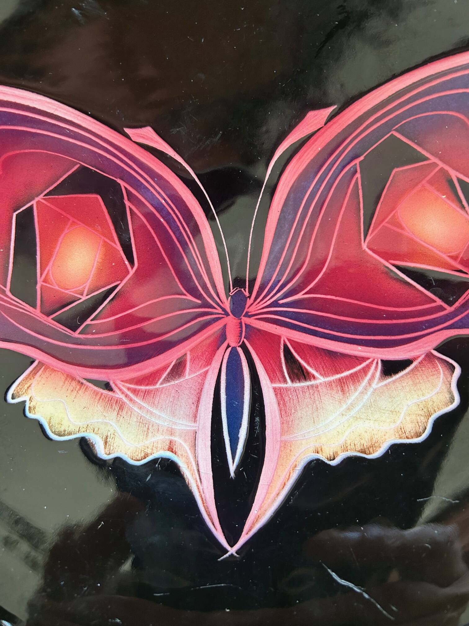 butterfly ceramic dish