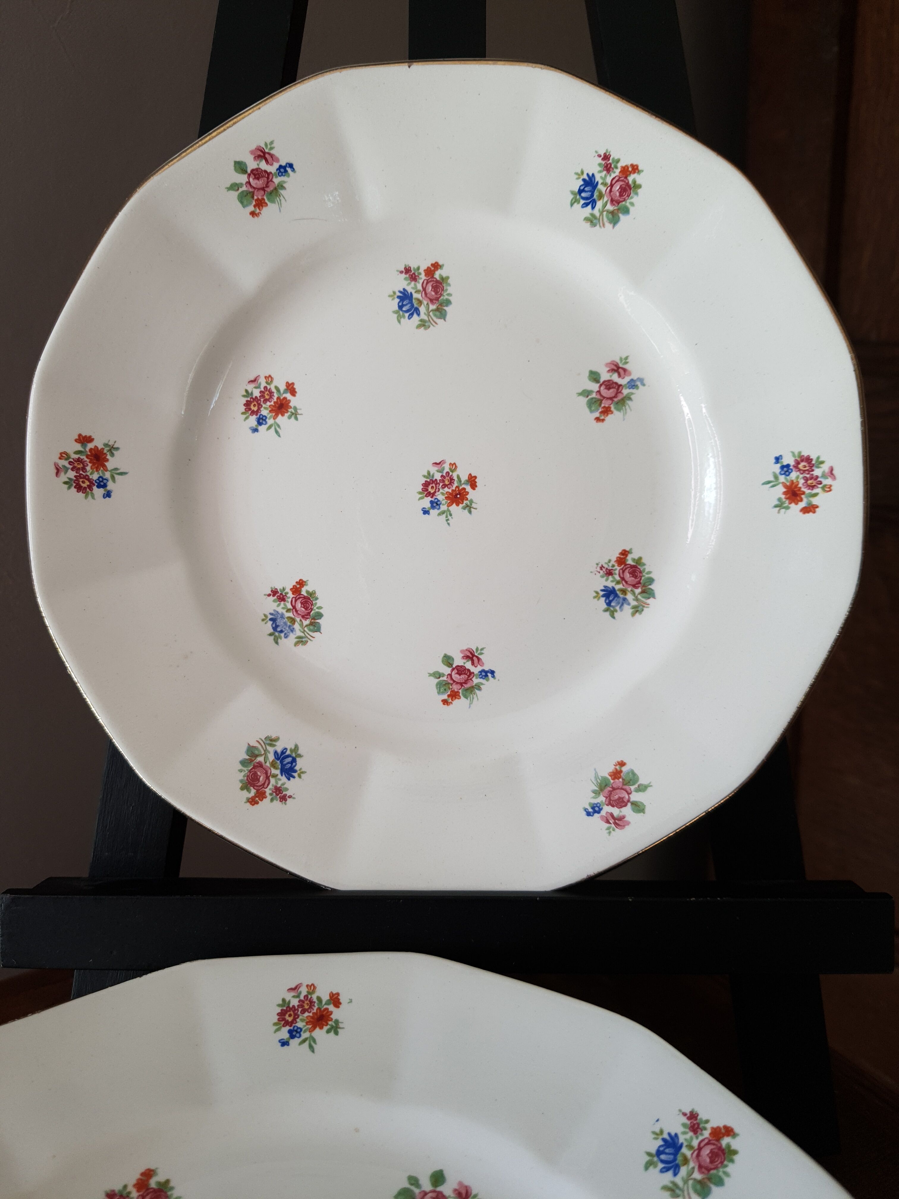 10 assiettes dessert vintage