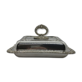 English silver metal dish
